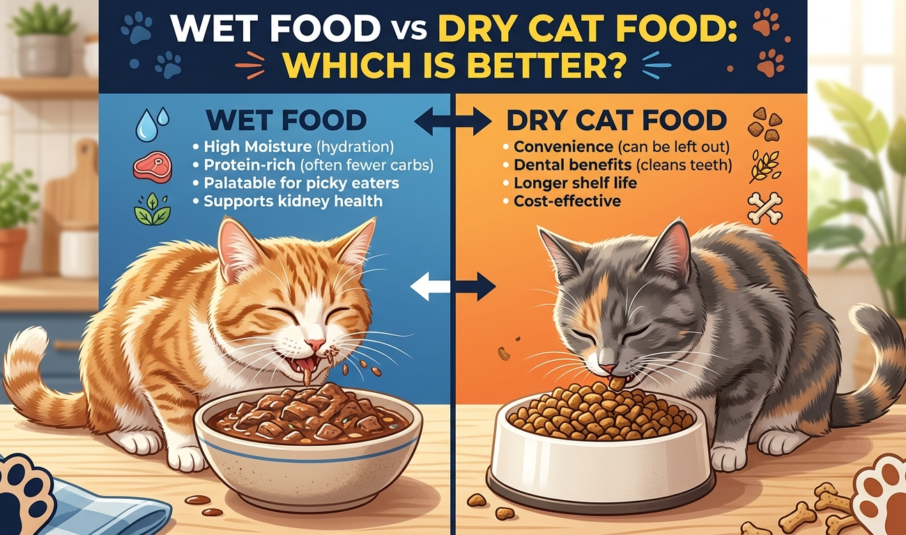 Wet Food vs Dry Cat Food: Which Is Better?
