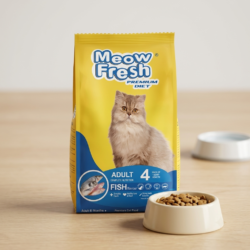 Meow Fresh Premium Diet Fish Flavour 500g dry cat food.